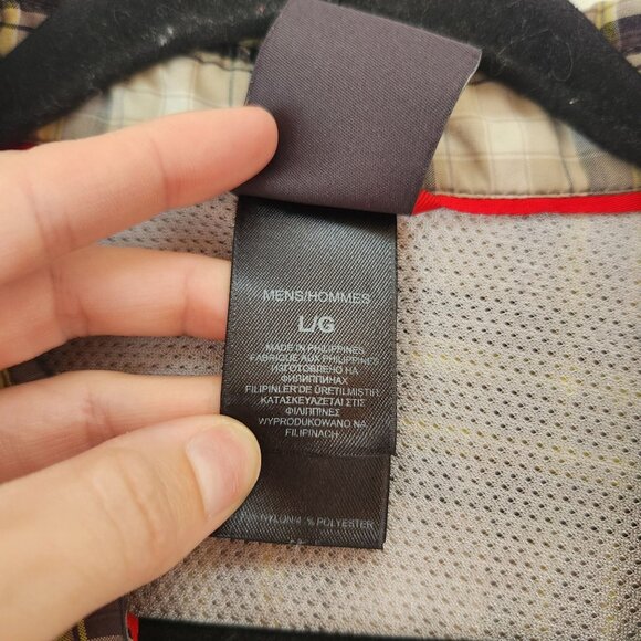 The North Face TNF Green Plaid Short Sleeve Button Down Shirt Hiking Camping L - Picture 7 of 8